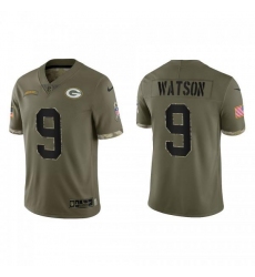 Unisex Green Bay Packers #9 Christian Watson Nike 2022 Salute To Service Limited Jersey - Olive