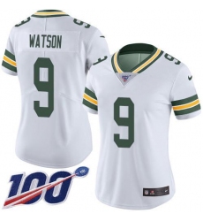 Women's Nike Green Bay Packers #9 Christian Watson White Stitched NFL 100th Season Vapor Untouchable Limited Jersey