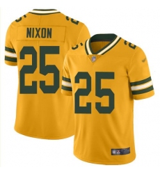 Men's Nike Green Bay Packers #25 Keisean Nixon Gold Stitched NFL Limited Inverted Legend Jersey