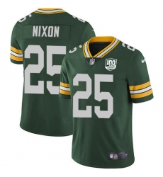 Men's Nike Green Bay Packers #25 Keisean Nixon Green Team Color 100th Season Stitched NFL Vapor Untouchable Limited Jersey