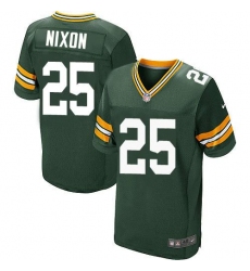 Men's Nike Green Bay Packers #25 Keisean Nixon Green Team Color Stitched NFL Elite Jersey