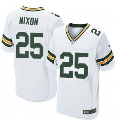 Men's Nike Green Bay Packers #25 Keisean Nixon White Stitched NFL New Elite Jersey