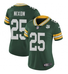 Women's Nike Green Bay Packers #25 Keisean Nixon Green Team Color 100th Season Stitched NFL Vapor Untouchable Limited Jersey