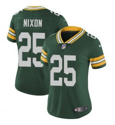 Women's Nike Green Bay Packers #25 Keisean Nixon Green Team Color Stitched NFL Vapor Untouchable Limited Jersey