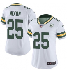 Women's Nike Green Bay Packers #25 Keisean Nixon White 100th Season Stitched NFL Vapor Untouchable Limited Jersey