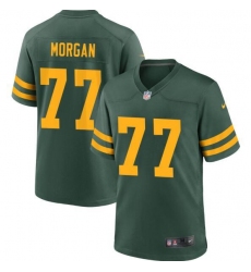 Unisex Green Bay Packers #77 Jordan Morgan Nike Green Alternate 2024 NFL Draft First Round Pick Player Game Jersey