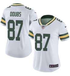 Women's Nike Green Bay Packers #87 Romeo Doubs White Stitched NFL Vapor Untouchable Limited Jersey