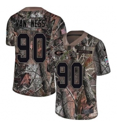 Men's Nike Green Bay Packers #90 Lukas Van Ness Camo Stitched NFL Limited Rush Realtree Jersey