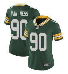 Women's Nike Green Bay Packers #90 Lukas Van Ness Green Team Color Stitched NFL Vapor Untouchable Limited Jersey