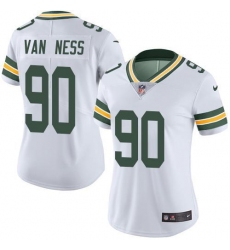 Women's Nike Green Bay Packers #90 Lukas Van Ness White Stitched NFL Vapor Untouchable Limited Jersey