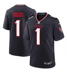 Unisex Houston Texans #1 Stefon Diggs Navy Jersey