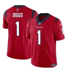 Unisex Houston Texans #1 Stefon Diggs Red Vapor Untouchable Limited Stitched Jersey