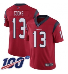 Men's Nike Houston Texans #13 Brandin Cooks Red Alternate Stitched NFL 100th Season Vapor Untouchable Limited Jersey