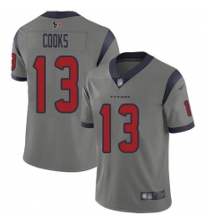 Youth Nike Houston Texans #13 Brandin Cooks Gray Stitched NFL Limited Inverted Legend Jersey