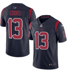 Youth Nike Houston Texans #13 Brandin Cooks Navy Blue Stitched NFL Limited Rush Jersey