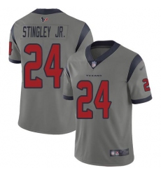 Men's Nike Houston Texans #24 Derek Stingley Jr. Gray Stitched NFL Limited Inverted Legend Jersey