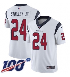 Men's Nike Houston Texans #24 Derek Stingley Jr. White Stitched NFL 100th Season Vapor Untouchable Limited Jersey