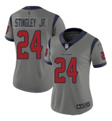 Women's Nike Houston Texans #24 Derek Stingley Jr. Gray Stitched NFL Limited Inverted Legend Jersey