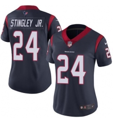 Women's Nike Houston Texans #24 Derek Stingley Jr. Navy Blue Team Color Stitched NFL Vapor Untouchable Limited Jersey