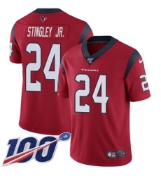 Youth Nike Houston Texans #24 Derek Stingley Jr. Red Alternate Stitched NFL 100th Season Vapor Untouchable Limited Jersey