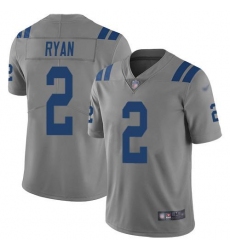 Men's Nike Indianapolis Colts #2 Matt Ryan Gray Stitched NFL Limited Inverted Legend Jersey