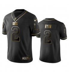 Men's Nike Indianapolis Colts #2 Matt Ryan Stitched NFL Vapor Untouchable Limited Black Golden Jersey