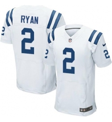 Men's Nike Indianapolis Colts #2 Matt Ryan White Stitched NFL Elite Jersey