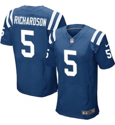 Men's Nike Indianapolis Colts #5 Anthony Richardson Royal Blue Team Color Stitched NFL Vapor Untouchable Elite Jersey