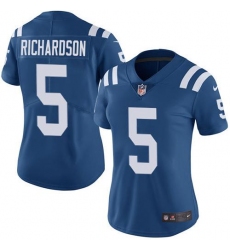 Women's Nike Indianapolis Colts #5 Anthony Richardson Royal Blue Team Color Stitched NFL Vapor Untouchable Limited Jersey