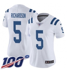 Women's Nike Indianapolis Colts #5 Anthony Richardson White Stitched NFL 100th Season Vapor Untouchable Limited Jersey