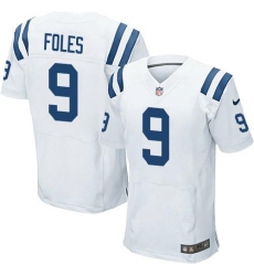 Men's Nike Indianapolis Colts #9 Nick Foles White Stitched NFL Elite Jersey