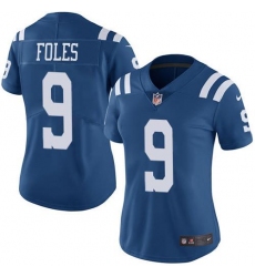 Women's Nike Indianapolis Colts #9 Nick Foles Royal Blue Stitched NFL Limited Rush Jersey