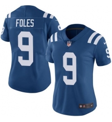 Women's Nike Indianapolis Colts #9 Nick Foles Royal Blue Team Color Stitched NFL Vapor Untouchable Limited Jersey