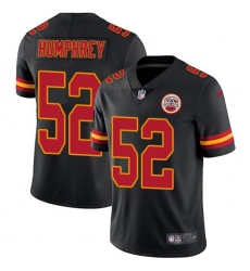 Men's Nike Kansas City Chiefs #52 Creed Humphrey Black Stitched NFL Limited Rush Jersey