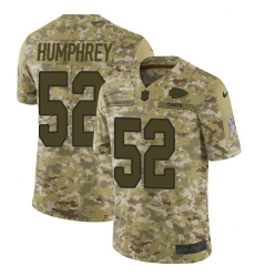 Men's Nike Kansas City Chiefs #52 Creed Humphrey Camo Stitched NFL Limited 2018 Salute To Service Jersey