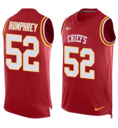 Men's Nike Kansas City Chiefs #52 Creed Humphrey Red Team Color Stitched NFL Limited Tank Top Jersey