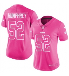 Women's Nike Kansas City Chiefs #52 Creed Humphrey Pink Stitched NFL Limited Rush Fashion Jersey