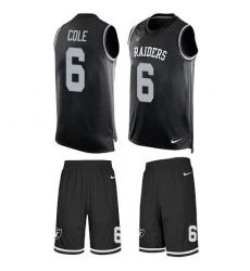 Men's Nike Las Vegas Raiders #6 AJ Cole Black Team Color Stitched NFL Limited Tank Top Suit Jersey