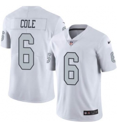 Men's Nike Las Vegas Raiders #6 AJ Cole White Stitched NFL Limited Rush Jersey