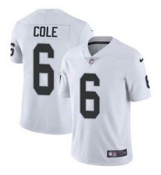 Men's Nike Las Vegas Raiders #6 AJ Cole White Stitched NFL Vapor Untouchable Limited Jersey