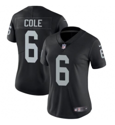 Women's Nike Las Vegas Raiders #6 AJ Cole Black Team Color Stitched NFL Vapor Untouchable Limited Jersey