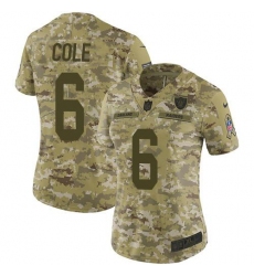 Women's Nike Las Vegas Raiders #6 AJ Cole Camo Stitched NFL Limited 2018 Salute To Service Jersey