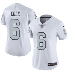 Women's Nike Las Vegas Raiders #6 AJ Cole White Stitched NFL Limited Rush Jersey