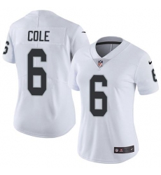 Women's Nike Las Vegas Raiders #6 AJ Cole White Stitched NFL Vapor Untouchable Limited Jersey