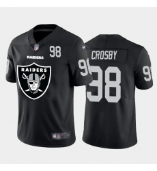 Unisex Las Vegas Raiders #98 Maxx Crosby Black Nike Big Team Logo Player Vapor Limited NFL Jersey