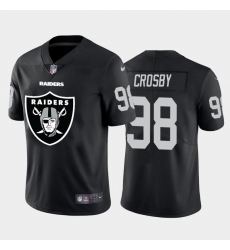 Unisex Las Vegas Raiders #98 Maxx Crosby Black Nike Big Team Logo Vapor Limited NFL Jersey