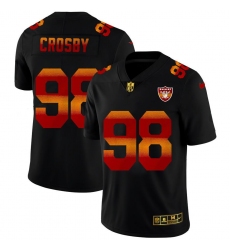 Unisex Las Vegas Raiders #98 Maxx Crosby Black Nike Red Orange Stripe Vapor Limited NFL Jersey