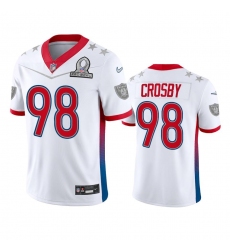 Unisex Las Vegas Raiders #98 Maxx Crosby NFL 2022 AFC Pro Bowl Game Jersey White