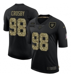 Unisex Las Vegas Raiders #98 Maxx Crosby Nike 2020 Salute To Service Camo Limited NFL Jersey Black