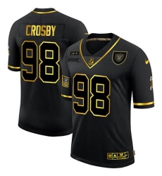 Unisex Las Vegas Raiders #98 Maxx Crosby Nike 2020 Salute To Service Golden Limited NFL Jersey Black